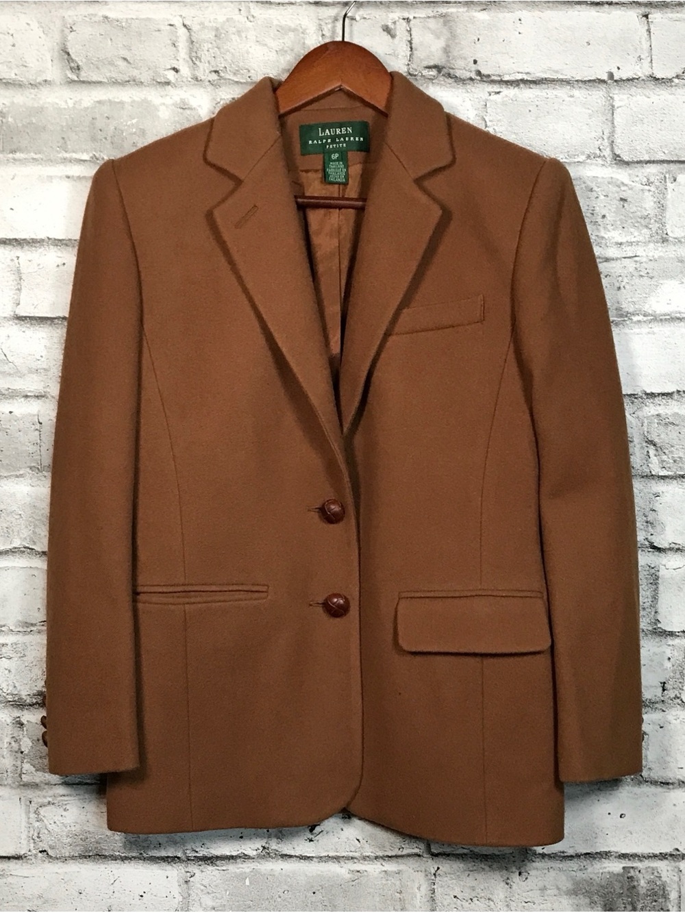 Lauren Ralph Lauren Women's Camel Wool Blend Blaze 6P